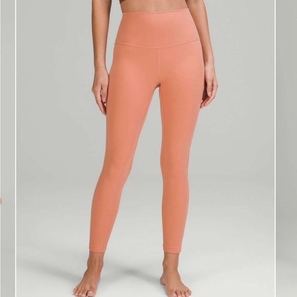 Lululemon" Align High-Rise Pant 25"-Pink Savannah -Size (14) Good Condition - Picture 2 of 13